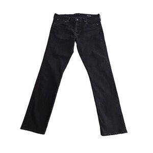 Madewell Jeans Men's 34x32 Black Slim Fit Straight Leg Classic EUC Stretch Denim